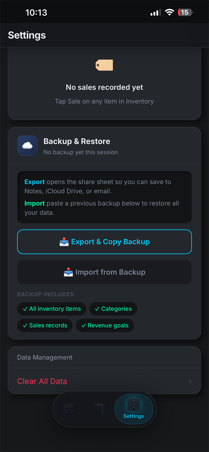 The Quota — backup and restore